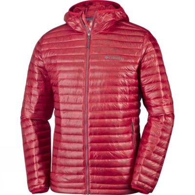 Chaquetas Columbia Platinum Plus 740 TurboDown Hooded Hombre Rojas - Chile LXH453186